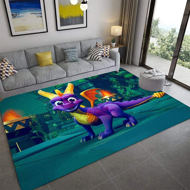S-Spyro's Dragon Принтованный ковер Модный коврик для йоги Нескользящий ковер Украшение для спальни Уличный ковер Подарок на день рождения для спальни