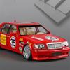 1/24 Benz W140 S320 SEL Red Pig Alloy Wide Body Sports Car Model Diecast Metal Modified Raing Car Model Sound and Light Kids Toy Gift