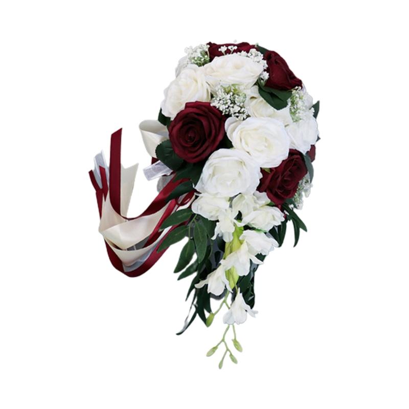 Новый искусственный цветок капли воды розы пионы свадебный букет невесты романтический держащий цветок невесты свадебные букеты букет подружки невесты