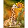 Full Round Drill DIY Diamond Embroidery Deer and Sunflower Diamond Painting Cross Stitch Rhinestone