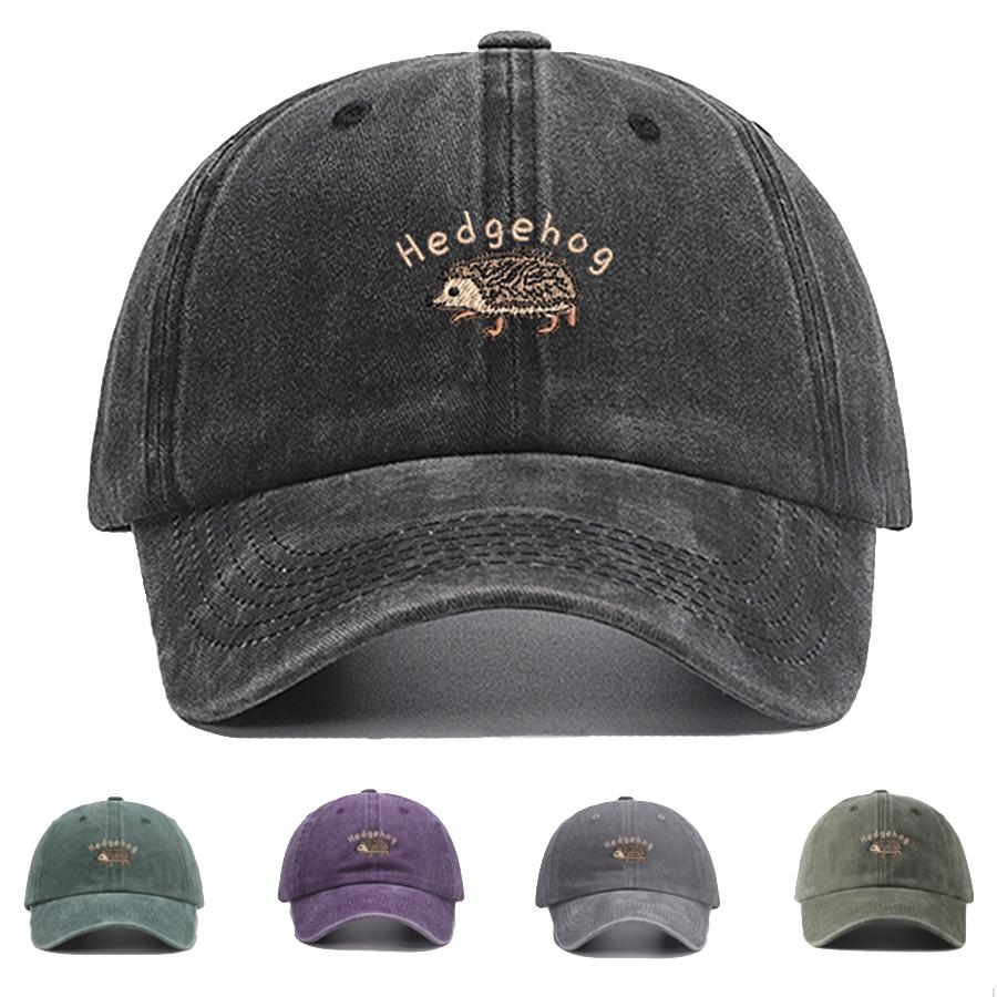 Mini Hedgehog Embroidery cotton Baseball caps for Unisex Women Washed vintage Hat Sports Fishing trucker Summer Autumn Peaked cap