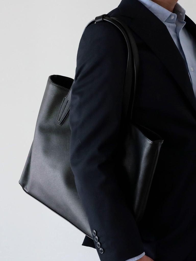 Сумка-тоут из искусственной кожи Campus Bag, ЧЕРНАЯ БЕСПЛАТНО [Beams Heart] Мужская