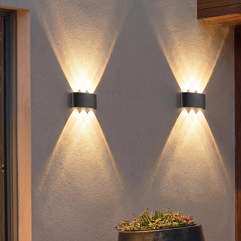 Waterproof LED Outdoor Wall Lamp, Single Head Up/Down Spotlight for Courtyard, Bedroom, Corridor, Hallway