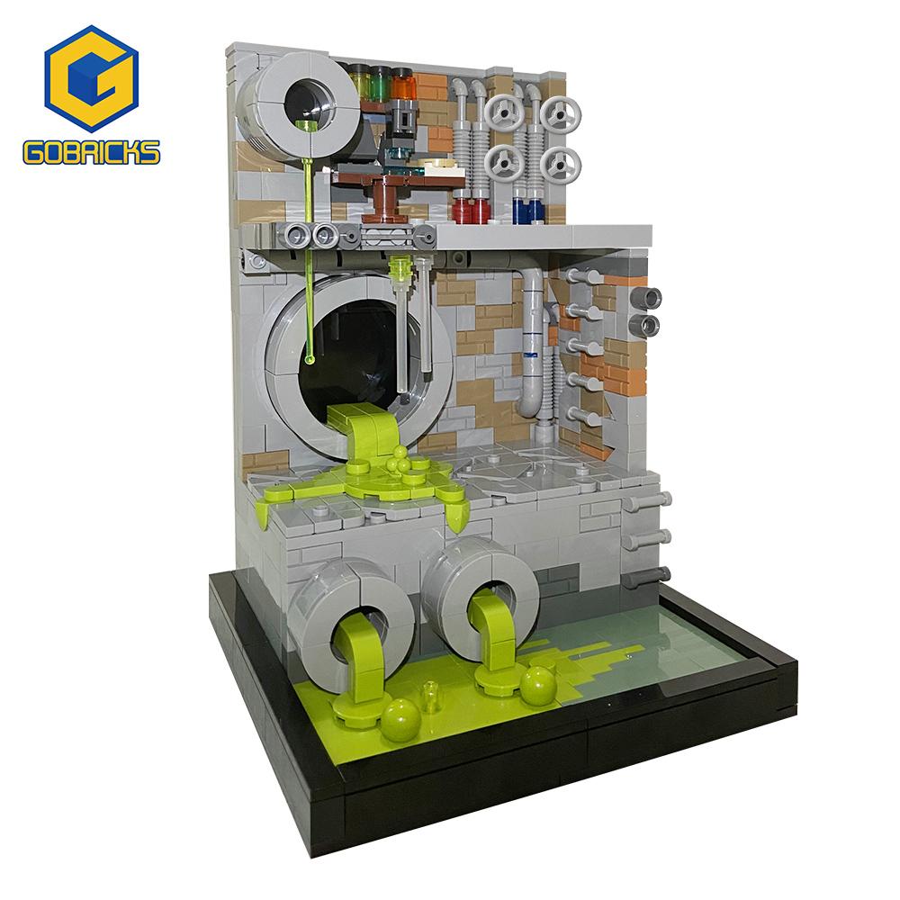 MOC-111005 Модель «Канализация» из Строительных Блоков Анимация Креативность Архитектурная сцена Сборные Кирпичные Игрушки Детский Подарок на День Рождения Игрушки
