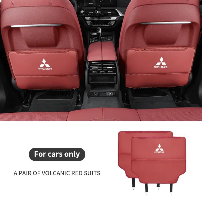 rvcr3 For Mitsubishi Outlander Pajero Asx Lancer EX Evolution X Ralliart Car Seat Back Protection Anti-Kick Pad Rear Seat Storage Bag
