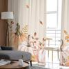 Thanksgiving Fall Pumpkin Leaves Sheer Curtains For Living Room Bedroom Tulle Curtain For Kitchen Voile Curtain Blind Panels