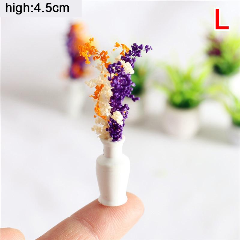 12 Стиль 1:12 кукольных мини-горшочков для растений из экологически чистой смолы, аксессуары для домашнего декора