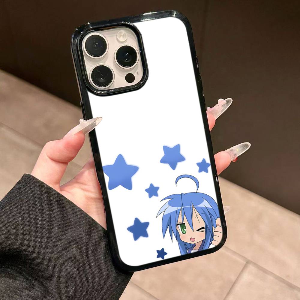 K-Konata Izumi Счастливая S-Звезда Для IPhone 11 12 13 14 15 16 17 Pro Max Plus Ударопрочные Задние Чехлы для Телефона из ТПУ+ПК