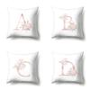 Polyester Pillowcase Automobile Decoration Home 26 English Letter Printing Pillowcase Waist Cushion Cover
