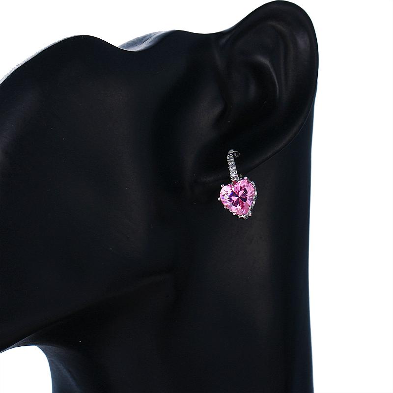 EMMAYA Cute Love Heart Crystal Gold Stud Earrings Fashion CZ Rhinestone Jewelry Earrings For Women Brincos