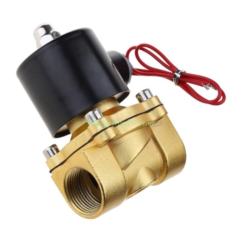 24TE 3/4" 220V Electric Solenoid for Valve Pneumatic 2 Port Water Oil Air Gas 2W-200-