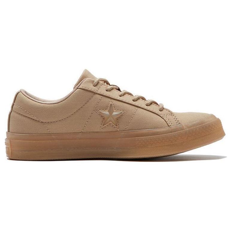 Converse Модная удобная парусиновая обувь на низком ходу серии One Star, унисекс, кроссовки, коричневый 165018C