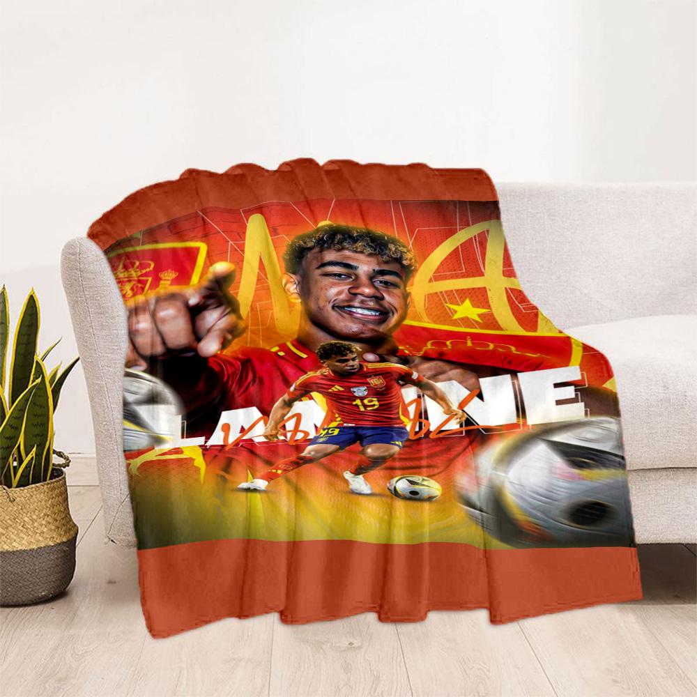 Lamine Yamal's Catalan Comet Soccer Legend Blanket Durable Comfort Great for Bed Couch Sofa Four Seasons Universal Modern Gift for Travel Home Birthda