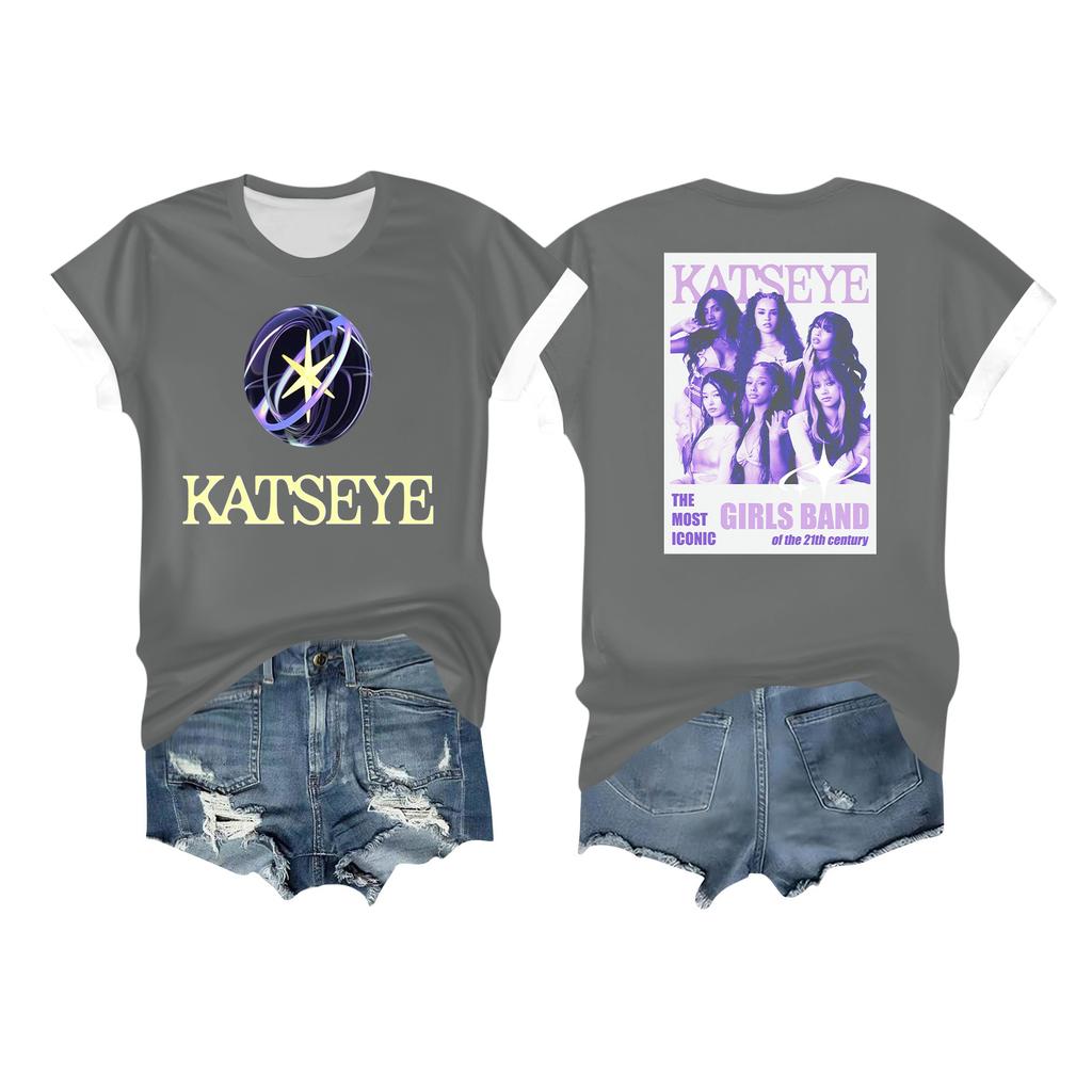 Женская повседневная футболка с принтом, пуловер с круглым вырезом, топ с коротким рукавом