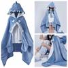 Супермягкая уютная шаль в виде акулы, накидка, халат с капюшоном и одеяло с капюшоном, новое одеяло в виде акулы