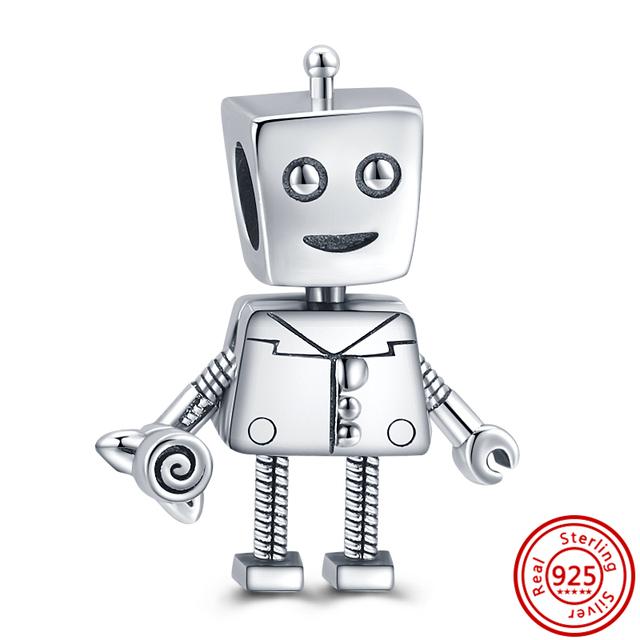 92 Стиль 925 Серебро 925 пробы для мальчиков и девочек Щенок с принтом лапы Сердце Сова Полый кулон Изящная бусина Подходит Подвески Браслет Ювелирные изделия