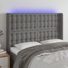 VidaXL LED Headboard Bedroom Furniture Double Bed Accessory Head of Bed Frame Interior Dark Grey 3124481
