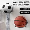 6Pcs Football Wall Mount Ball Stand Wall Mounted Metal Ball Rack for Basketball Soccer Volleyball Wall Storage Display