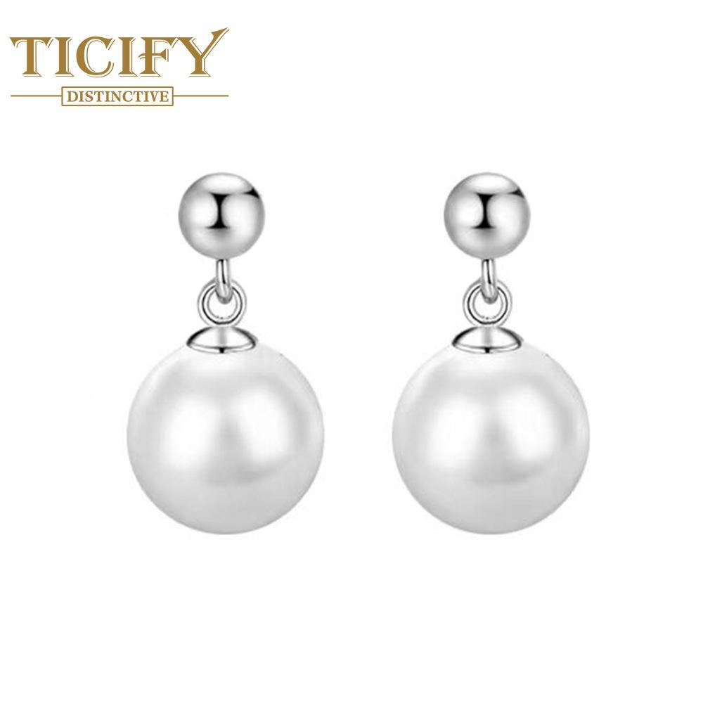 Простые серьги с искусственным жемчугом, большие белые позитивные круглые маленькие лампочки, классические стильные серьги