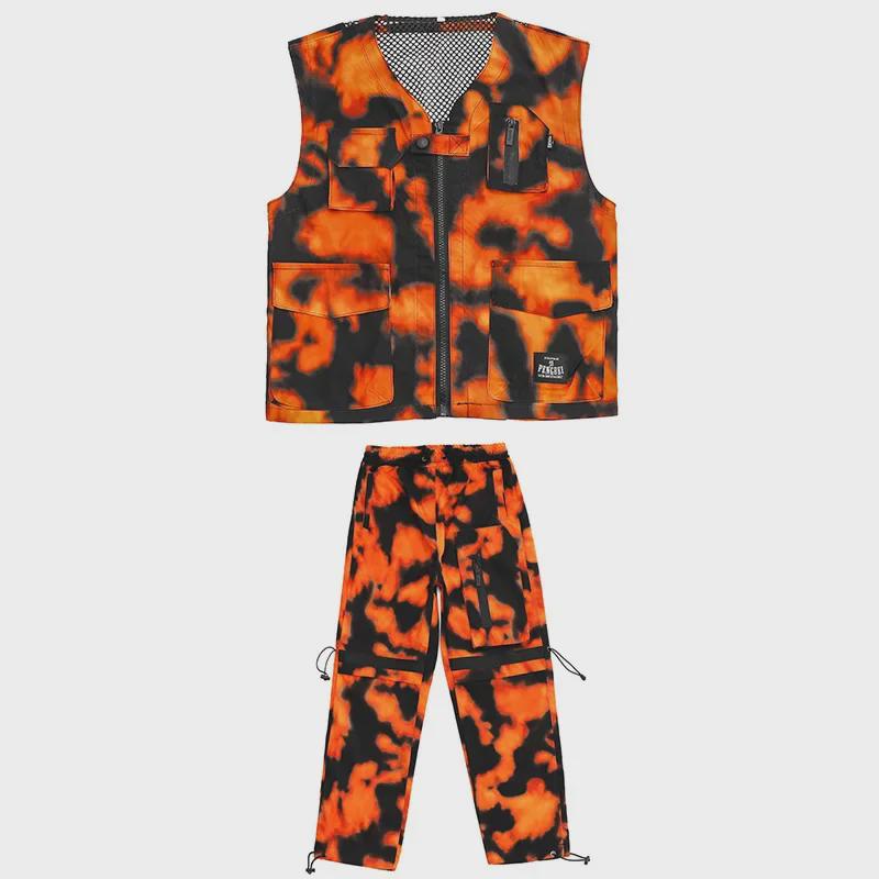 Wang Jiaer Inspired Kids' Street Dance Outfit: Boys' Hip-Hop Trendy Wear, Girls' Camouflage Performance Attire