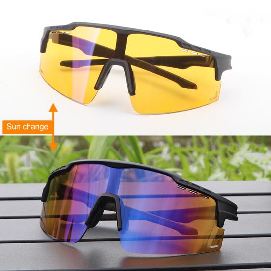 Фотохромные очки для езды на велосипеде с защитой от ультрафиолета, ветрозащитные, легкие, мужские и женские, для бега, для горного велосипеда, спортивные очки