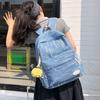 Рюкзак большой вместимости для студентов  Модный и простой джинсовый школьный рюкзак  Крутой и трендовый  Универсальный и повседневный рюкзак для женщин