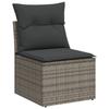 VidaXL Salon de Jardin avec Coussins 11 pcs, Canapés de Terrasse, Ensemble de Meubles de Patio, Mobilier d'Extérieur, Gris 3256634