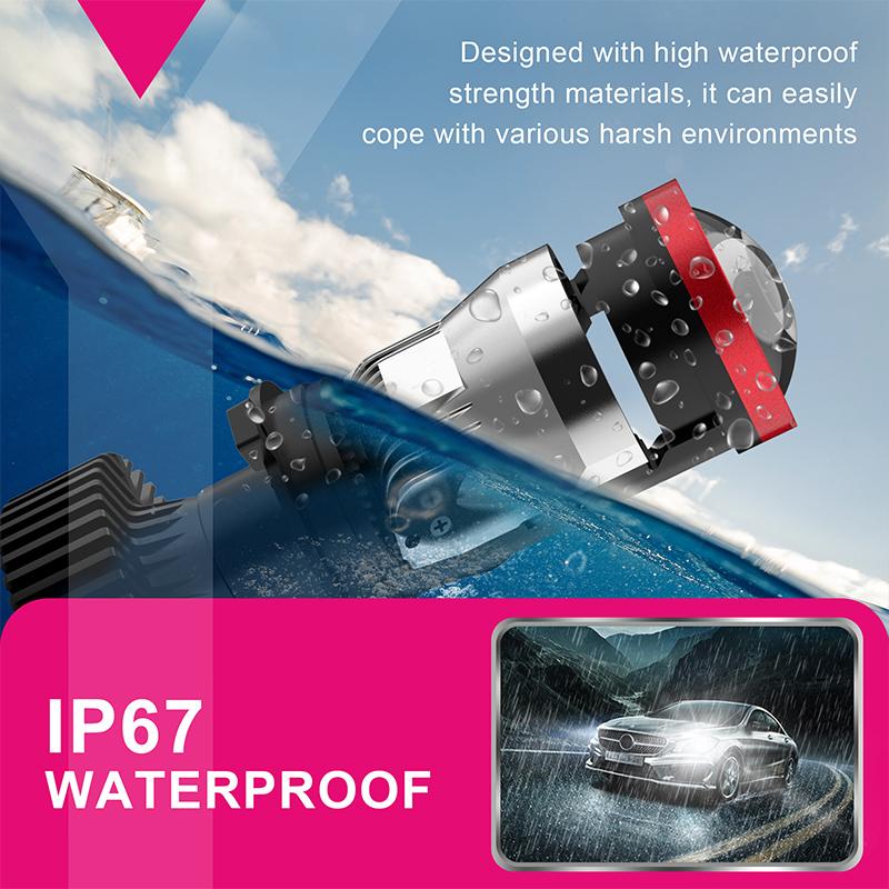 Y7 50 Вт Canbus H4 светодиодный проектор мини-объектив H4 Bi-LED линзы автомобильные лампы дальнего/ближнего света левая фара с правым рулем 12 В турбовентилятор налобный фонарь