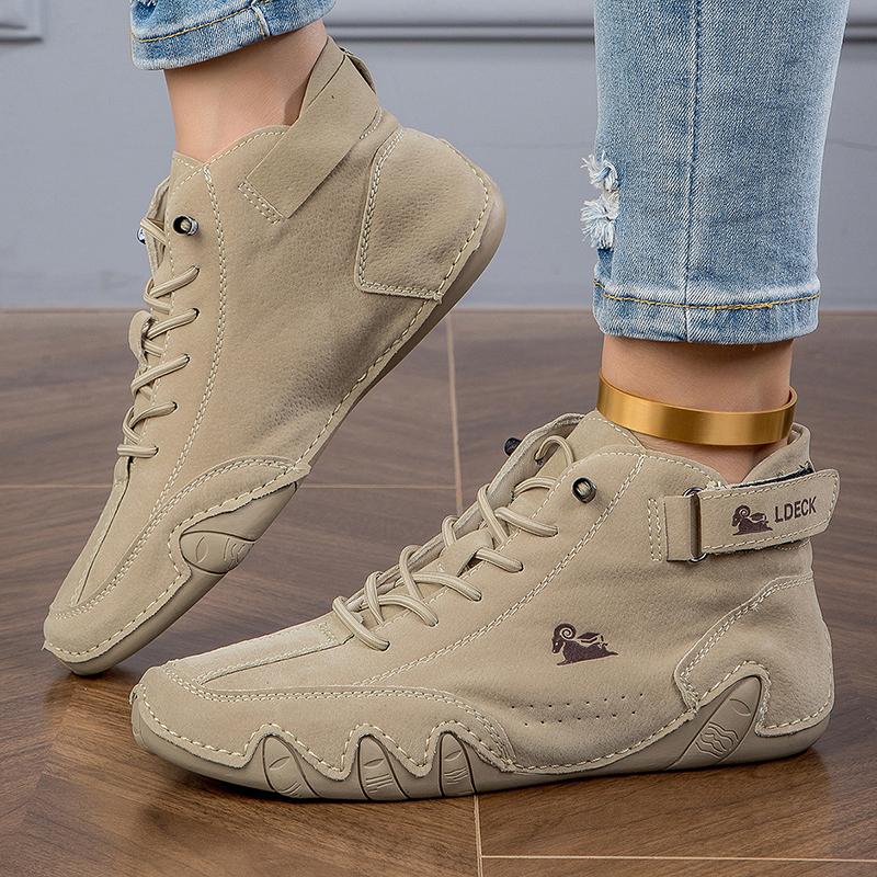 Women's Boots Lace Up Flat with Basic Ankle Boots Fashion Short Boots Waterproof Female Walking Shoes  Luxury Footwear