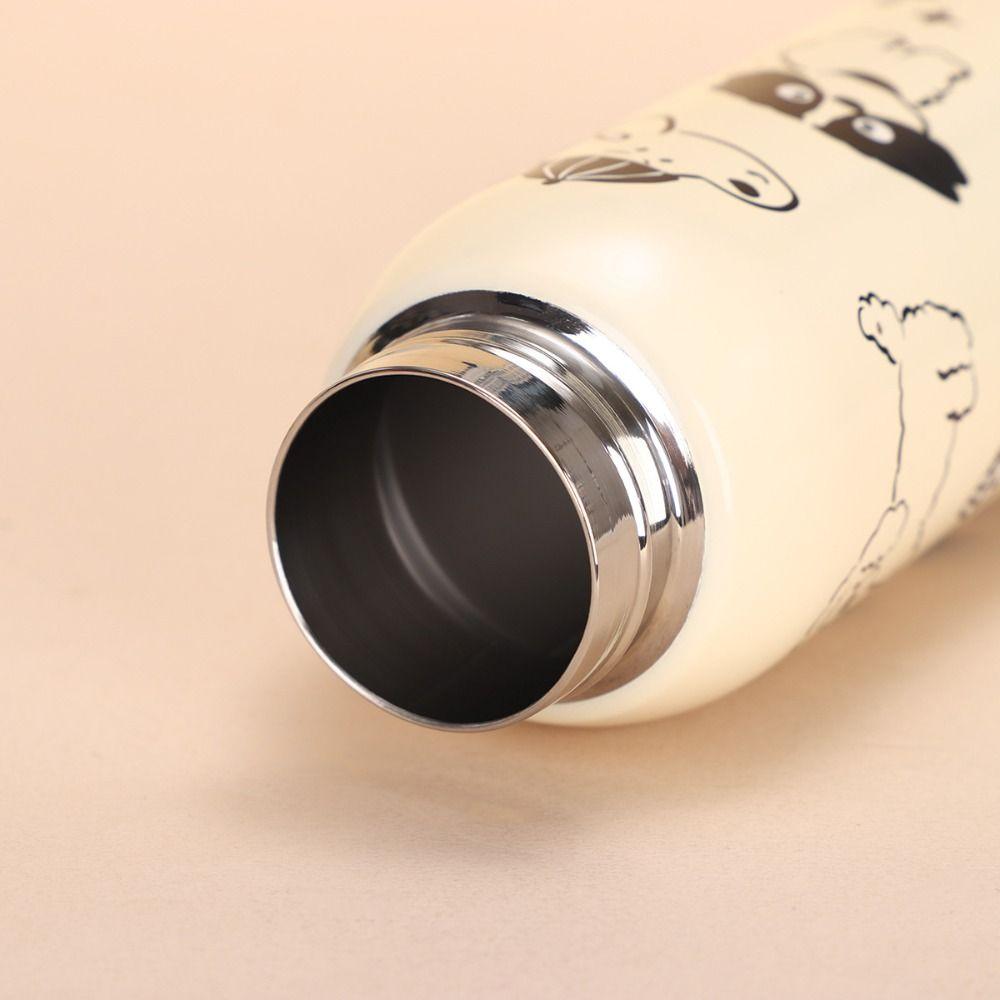 Милая вакуумная чашка 620 мл с изоляцией или охлаждением со соломинкой, изолированная чашка, термобутылка для воды большой емкости для студентов и детей