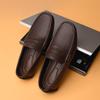 Повседневная мужская обувь из натуральной кожи, роскошные брендовые деловые мужские мокасины, мягкие дышащие туфли без застежек на плоской подошве, деловая обувь для вождения