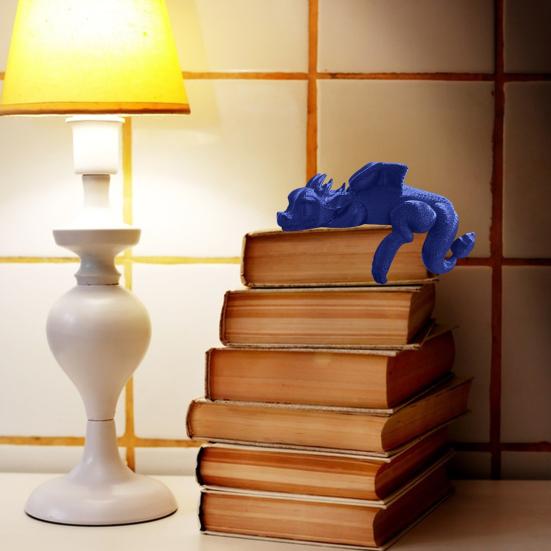 Декор для книжной полки «Спящий дракон» 3D-печатная фигурка дракона книжный уголок Украшение для полки «Спящий дракон» для любителей книг и любителей фэнтези