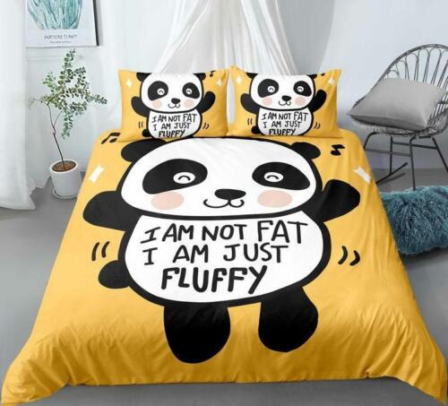 Panda Doona Quilt Duvet Cover Set Pillowcase Single Double Queen King Size Bed