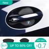 New 4PCS Car Door Handle Bowl Scratch Protector Carbon Fiber Stickers Anti Collision For BMW E46 E90 E60 F30 F10 E39 E36 F2