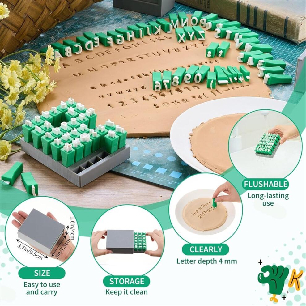 Set Van 72 Alfabetstempels Voor Klei, Aardewerk, Letters, Stapstenen, Mallen En Betonmallen