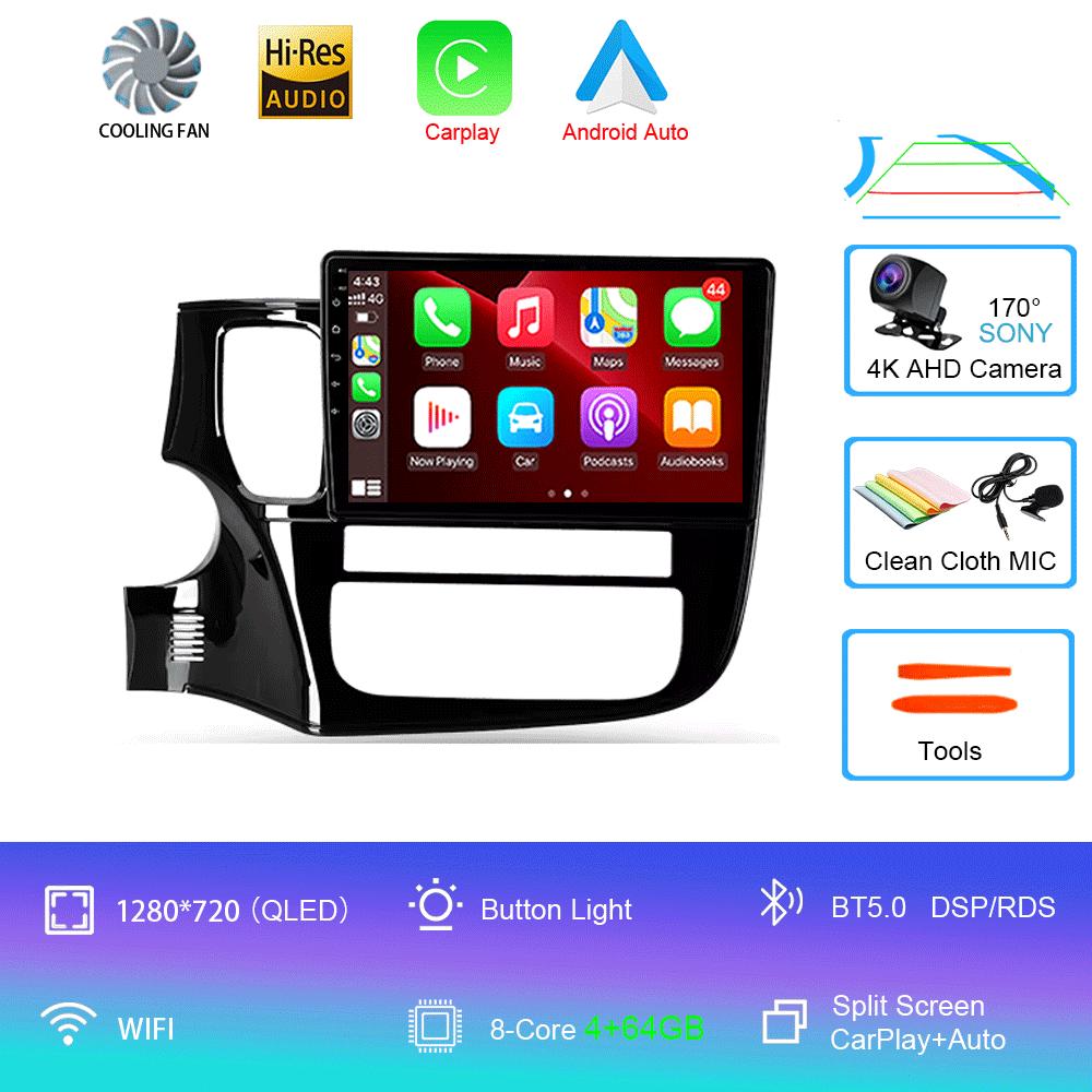 Автомобильное радио Android 14 Carplay для Mitsubishi Outlander 3 GF0W GG0W 2012-2018 Мультимедиа Видео Плеер Навигация Стерео GPS 2din