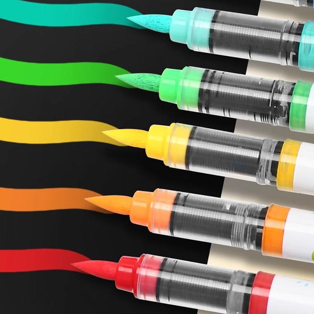 Soft Tip Colour Pen 12/24/36/48-Colors Art Watercolor Pen High-quality Acrylic Marker Painting