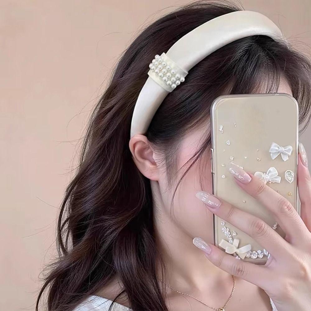 Pearls Hair Ornament Simple Headband Fashion Hair Hoop  For Women Girls