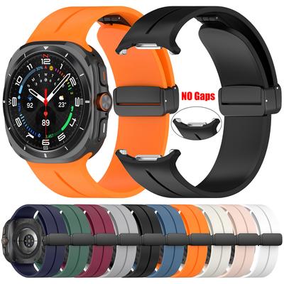 Классический силиконовый ремешок для Samsung Galaxy Watch Ultra Sports Galaxy Watch 7 Ultra 47 мм, магнитная застежка, ремешки для часов