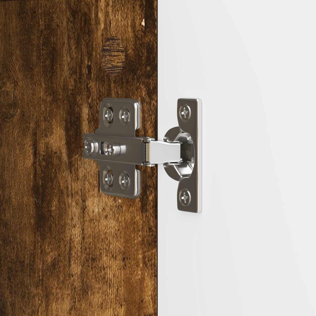 Sideboard Smoked Oak 89 x 34.5 x 80 cm Wood Based Panel