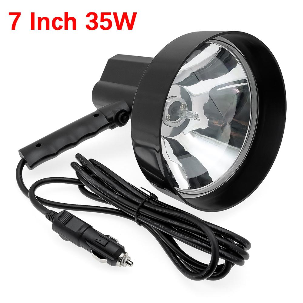 4/5/7/9 Inch Outdoor Searchlight Handheld Light 25W-55W Portable Spotlight Waterproof Flashlight Hunting Camping Light 12V 24V