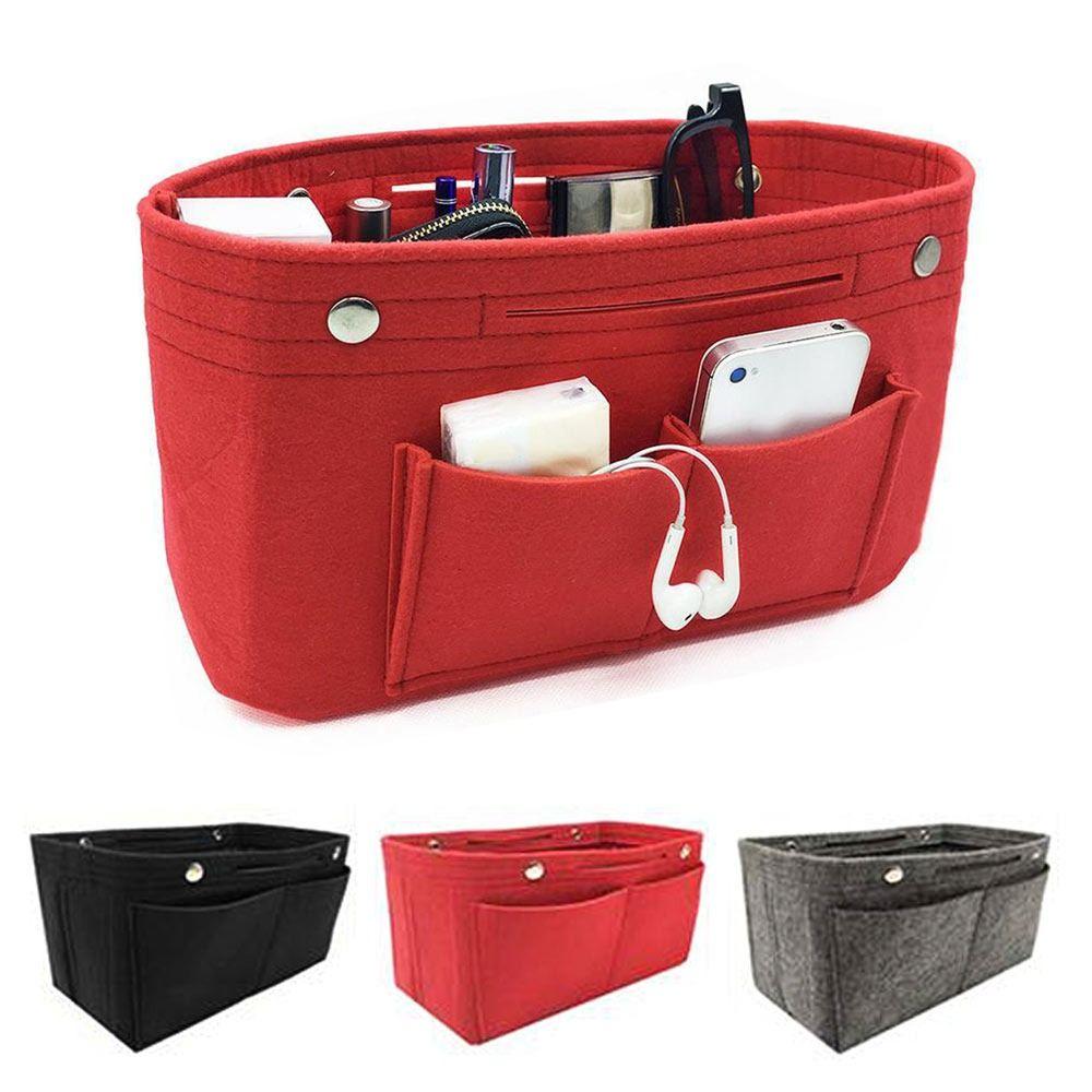 Portable Travel Bag Insert Pouch Inner Bag Felt Insert Bag Purse Liner Handbag Insert Bag