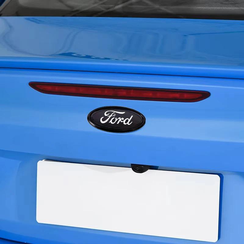 9.5cm Auto Sticker Front Hood Emblem Rear Trunk Badge Decal Logo For Ford Focus Mk2 Mk3 Fiesta Mk7 Ranger Mondeo Mk4 S-MAX q7 Kuga