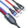 5A 3 tasi 1 da USB to Micro USB/Type C/Lightning Kabli iPhone Huawei Samsung uchun Tez Zaryadlovchi Kabel