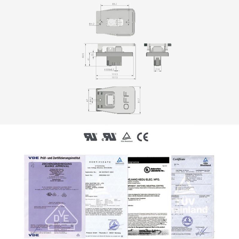 KJD17B-16 4-контактный настольные пилы, электромагнитные кнопочные переключатели, 16A AC250V, лопастной переключатель для настольных дрелей/шлифовальных станков/токарных станков