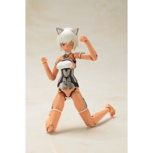 Kotobukiya Frame Arms Girl Leticia Silver Ver., Approximately 150mm Tall, Non-scale Plastic Model