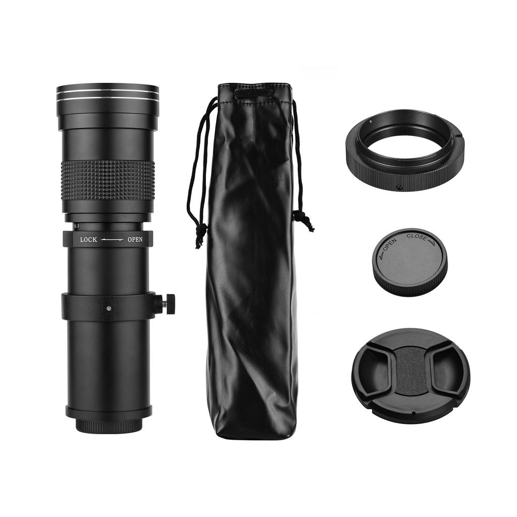 Супертелеобъектив с зумом для камеры MF F/8,3–16 420–800 мм, крепление T2 с переходным кольцом для крепления AF