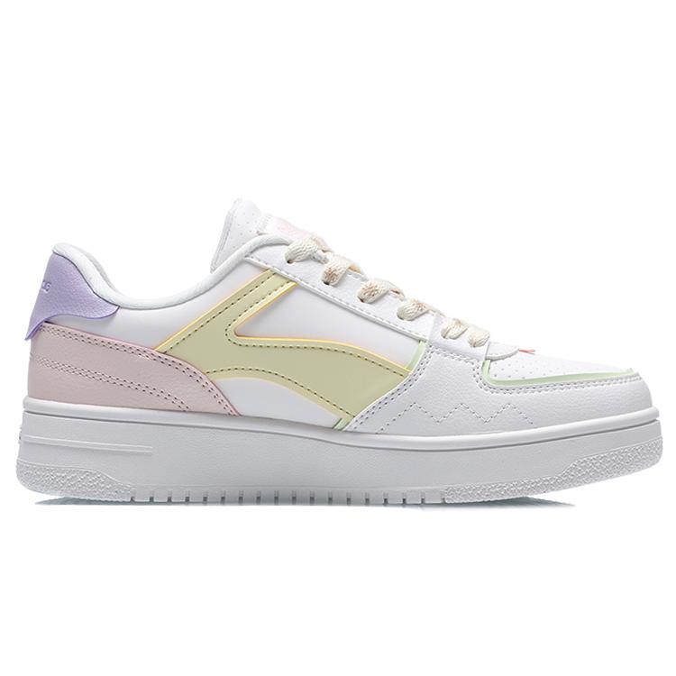 Li Ning Искусственная кожа Нескользящие, Износостойкие, Легкие Низкие кеды для скейтборда Женские AGCQ378-7