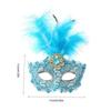 Plastic LED Glowing Mask Lace Venice Masquerade Mask Princess Feather Mask  Party Supplies