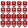 Набор из 40 полых сердец-украшений для фестивального домашнего декора, подвеска из полиэстера и бумаги, товары для вечеринок